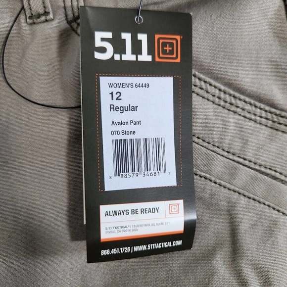 511 Tactical Women's Avalon Pants Stretch Cotton Blend Size 12 New With Tag - Picture 9 of 16
